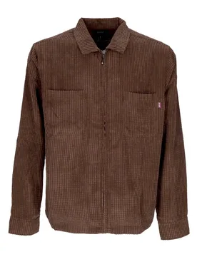 Camicia Manica Lunga Uomo Cornelius Zip Shirt Eggplant - Huf - FashionsVida