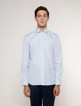 Camisa de hombre classic rayas en azul - Mirto - FashionsVida