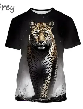 Summer Fashion New Men's Printed T-shirt with Animal Tiger Pattern Plus Size Comfortable Casual Round Neck Short Sleeve Top - Aliexpress - FashionsVida