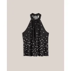 Top de mujer satinado con cuello halter