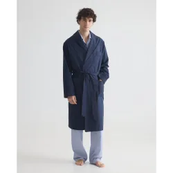 Bata lisa de twill de hombre