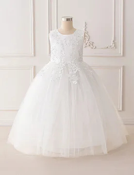 Vestido elegante de niña preadolescente para dama de honor, niña de las flores, comunión, fiesta, boda, banquete, graduación, formal, con bordados - Shein - FashionsVida