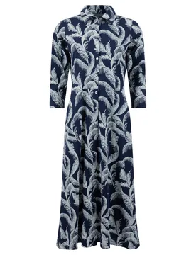 Weird Fish Hydra Printed Jersey Shirt Dress Size 12 - holiday-shop holiday-shop womens-summer-shop offers all-offers offers womens-offers sale all-sal - Ink - FashionsVida