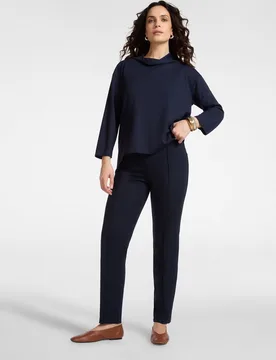 Pantalones pitillo de mujer slim mezcla viscosa - Elena Miró - FashionsVida