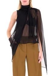 Blusa in seta NERO 40