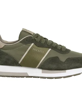 Baskets Keston Heritage Khaki Green EU 43 - Hackett - FashionsVida