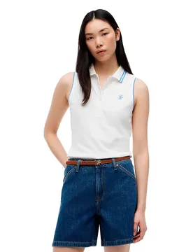 Polo A Maniche Corte Ww0ww9561 Ecru XS - Tommy hilfiger - FashionsVida