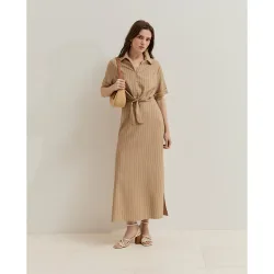 Falda midi de mujer a rayas