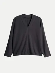 Opus Rippshirt Sluto Schwarz 40