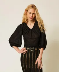 Twinset Blouse en tulle floral