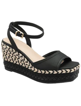 Women's Black 'Canning' Wedge Sandals Size: 3 - Black - Size: 3 - RAVEL - FashionsVida