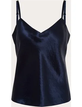 Top satinado con escote en V - Vince - FashionsVida