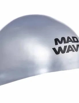 Fina Approved Swimming Cap Silver L unisex - Mad Wave - FashionsVida