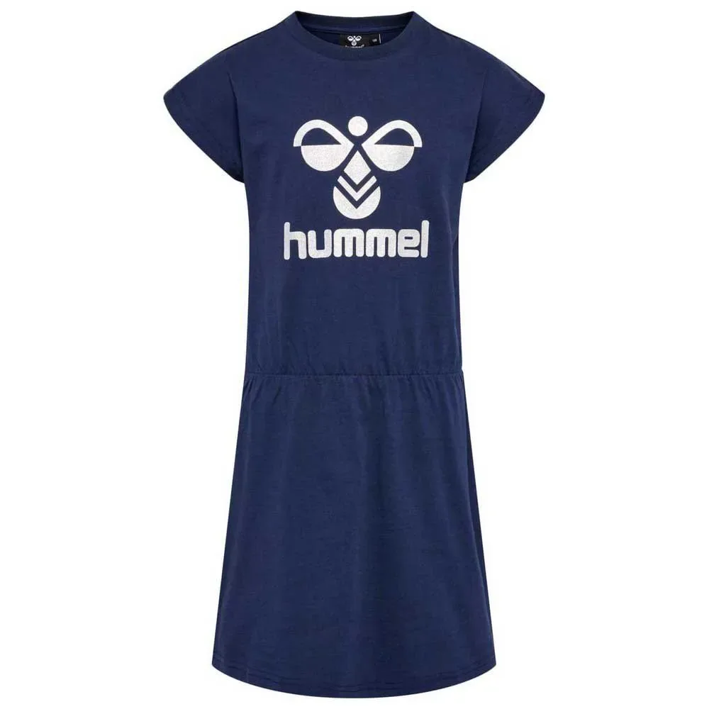 Vestito A Maniche Corte Flowy Black Iris 110 cm - Hummel - FashionsVida