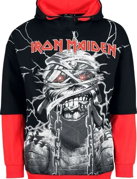 Kapuzenpullover - EMP Signature Collection - S bis XXL - für Männer - Größe M - schwarz/rot - EMP exklusives Merchandise! - Männer - male - Iron Maiden - FashionsVida