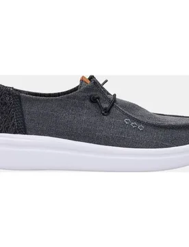 Zapatos de cordones de mujer en tejido con talón bordado - HeyDude - FashionsVida