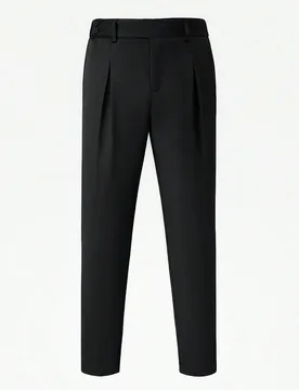 Pantalones de negocios negros plisados para hombres, estilo formal, old money S - Shein - FashionsVida
