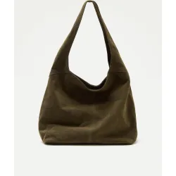 Bolso hobo de piel con cremallera