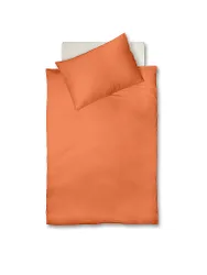 Satin Bettwäsche ROYAL UNI 70x90cm / 140x200cm Orange orange