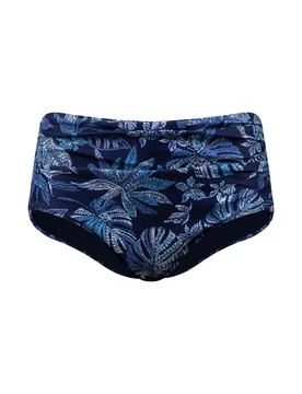 Weird Fish Hinata Printed Bikini Bottoms Size 8 - holiday-shop holiday-shop mens-summer-shop all-swimwear holiday-shop womens-summer-shop holiday-shop - Blue Indigo - FashionsVida
