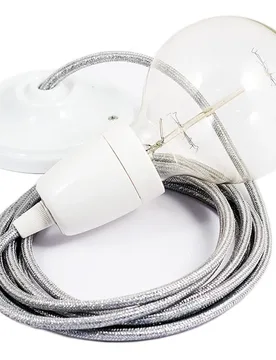 Cables Suspension Luminaire Rl02 Diy 2 M Glittering Silver / White One Size - Creative - FashionsVida