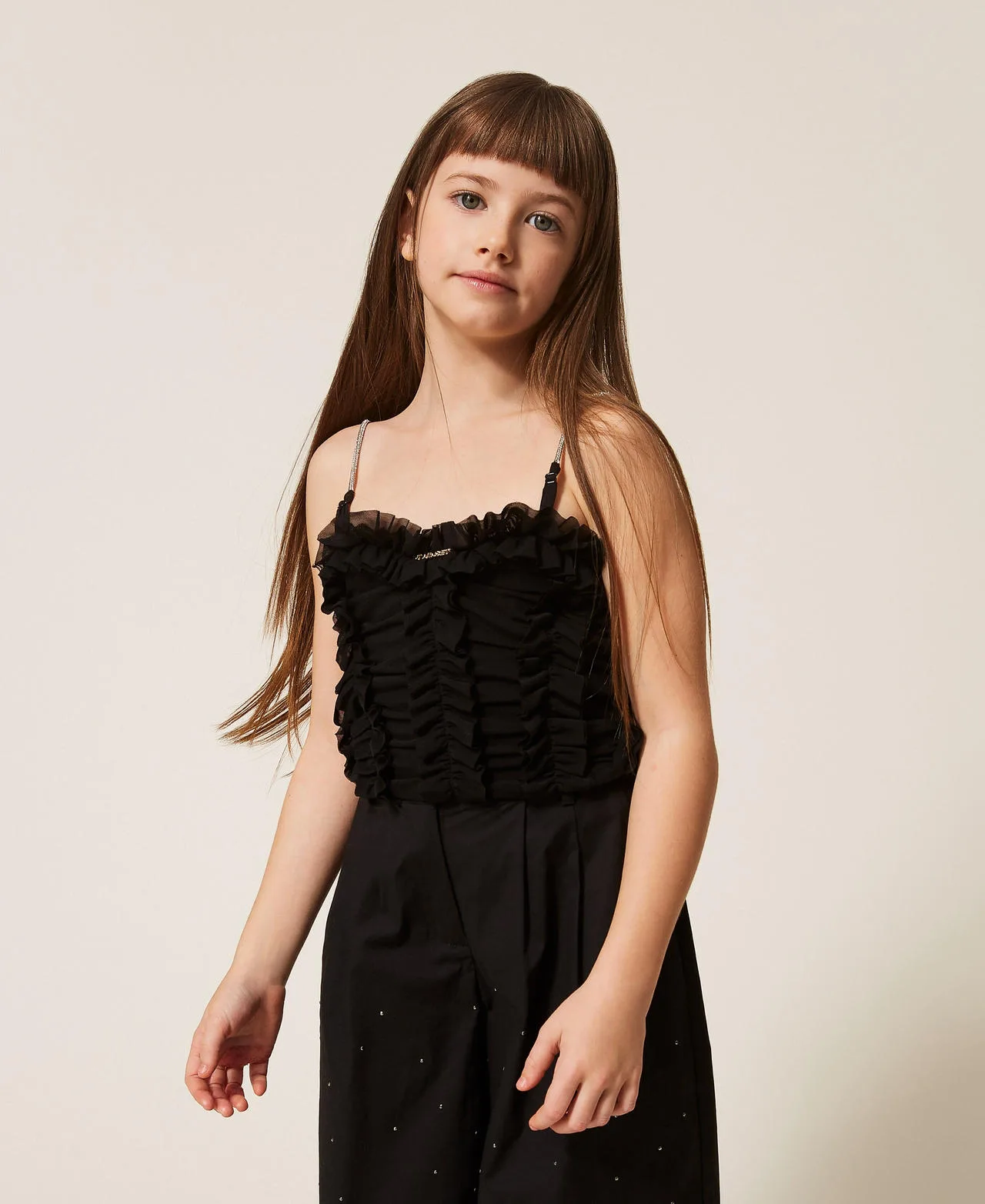 Twinset Top en tulle avec volants - TWINSET - FashionsVida