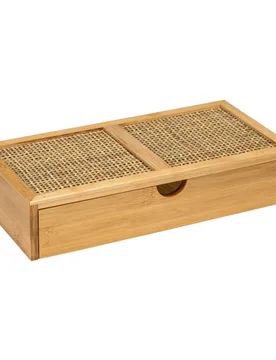 Badbox „Allegre“ mit Schublade, Bambus/Rattan - WENKO - FashionsVida