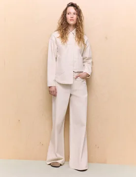 Pantalón de mujer palazzo con tiro alto - Easy Wear - FashionsVida
