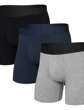 Boxers Droptemp Cooling 3 Unità Dk Grey Hthr / Dark Ink / Blk 2XL - Saxx Underwear - FashionsVida