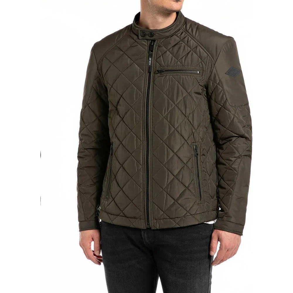 Chaqueta acolchada de hombre con pespunte a rombos - Replay - FashionsVida