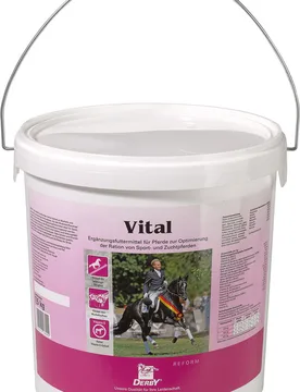 Pferde-Ergänzungsfuttermittel VITAL 7,5kg Eimer pelletiert - Derby - FashionsVida