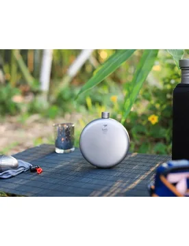 Round Flask Flachmann - Keith Titanium - FashionsVida