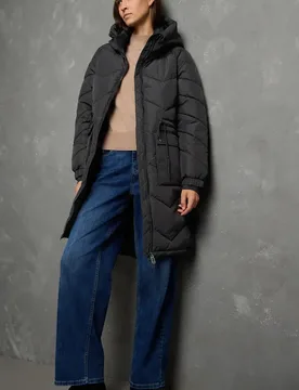 Street One Lange Steppjacke female Schwarz - Street One Studio - FashionsVida