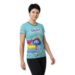 Smurfs Rainbow Short Sleeve T-shirt Light Blue XS Women