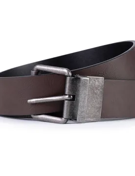 Ceinture 2 en 1 réversible Noir/Marron noir/marron foncé 100cm - Isotoner - FashionsVida