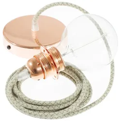 Cables Lampe Suspendue Pendel Pour Abat-jour Rd62 Lozenge 50 Cm Green Thyme / Copper One Size