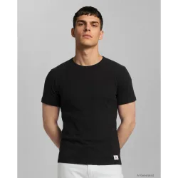 Camiseta Hombre de canalé con logo
