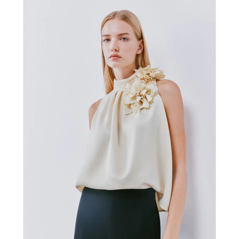 Top de fiesta sin mangas y cuello halter - Woman Fiesta El Corte Inglés - FashionsVida