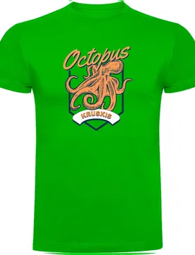 Seafood Octopus Short Sleeve T-shirt Green L Men - Kruskis - FashionsVida