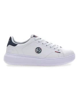 Sneakers bianche con dettagli blu LONDON LTH 4.0 40 - Cotton Belt - FashionsVida