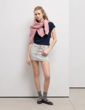 Mini denim rayas de mujer - Green Coast - FashionsVida