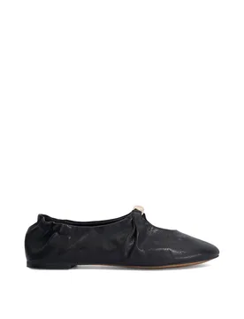 Women's 'Havella' Leather Ballet Pumps in Black Size: 5 - Black - Size: 5 - Dune london - FashionsVida