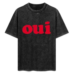 Oui - red T-Shirt Big Size Simple T-Shirt