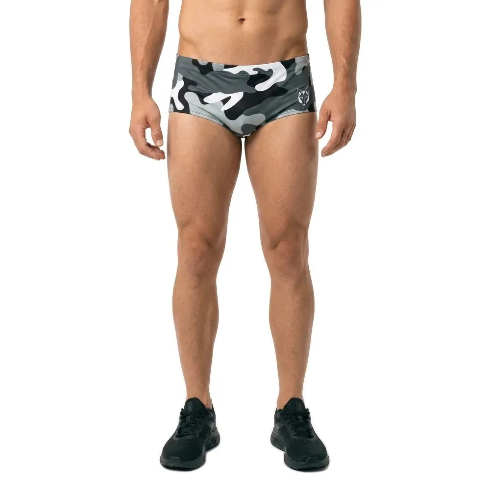 Camo Grey Swimming Shorts Multicolor M Men - OTSO - FashionsVida