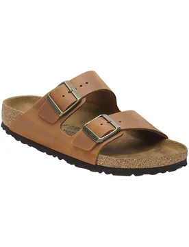 Sandales en cuir - Arizona Oiled Leather Narrow Cognac en Cuir - Taille 37 - Marron - Birkenstock - FashionsVida