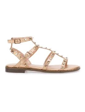 Sandali oro rosa con borchie e cinturino alla caviglia 1663 37 - ME & ME - FashionsVida