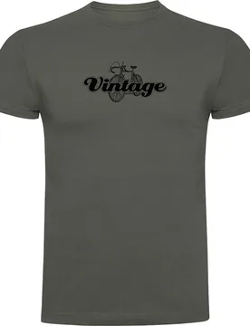Maglietta A Maniche Corte Vintage Dark Army Green - Kruskis - FashionsVida