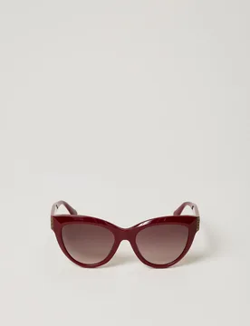 Lunettes de soleil papillon avec fleurs - TWINSET - FashionsVida