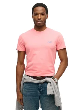 T-shirt à Manches Courtes Vintage Logo Embroidered Candy Pink S - Superdry - FashionsVida