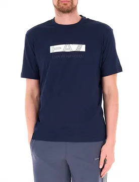 T-shirt girocollo BLU SCURO L - EA7 EMPORIO ARMANI - FashionsVida